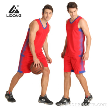 Últimos uniformes de basquete de design camisa de basquete personalizada